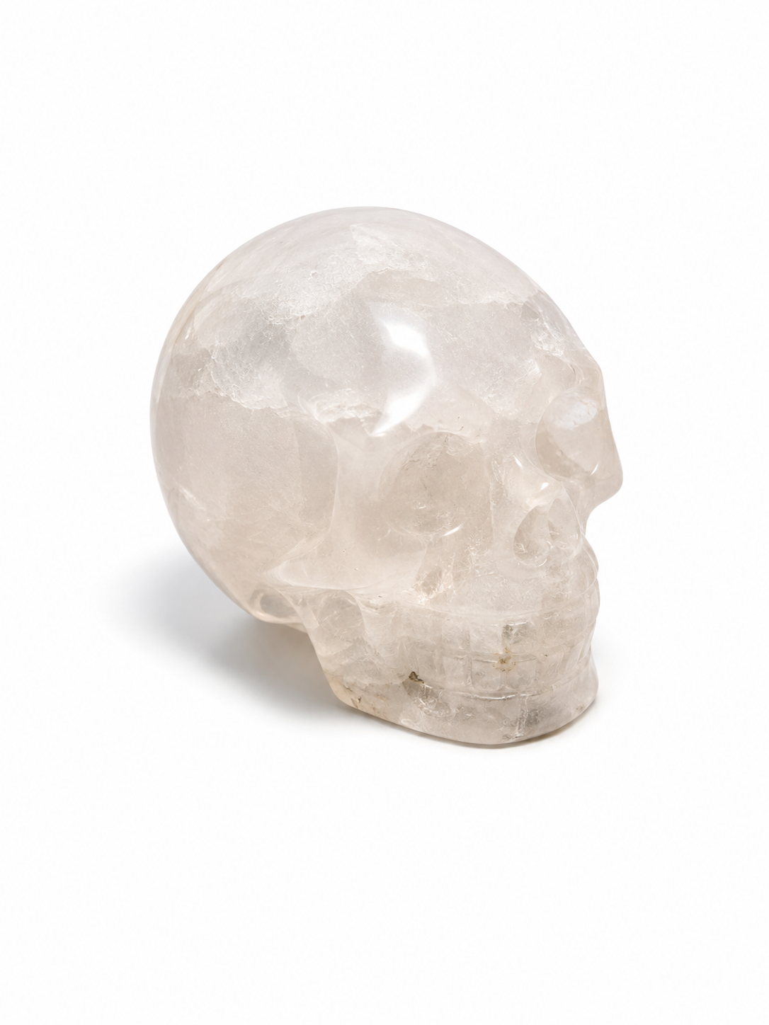 White Quartz Gem Skull