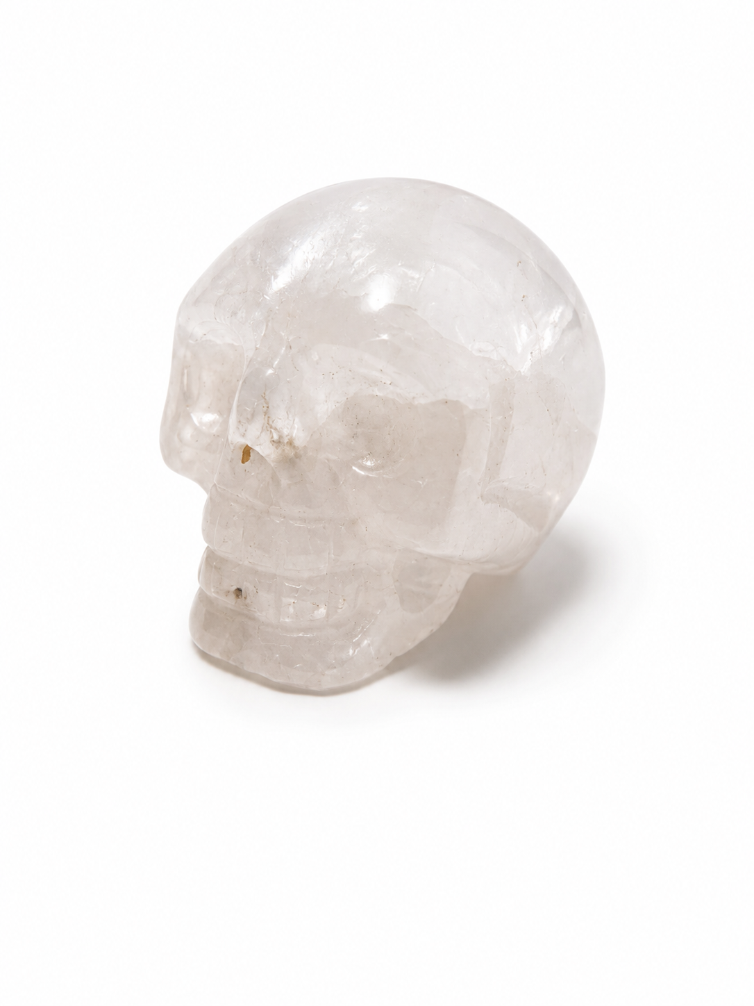 White Quartz Gem Skull